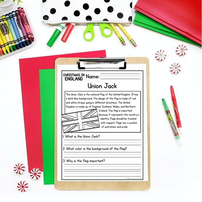 Christmas in England Reading Comprehension Passages + Questions