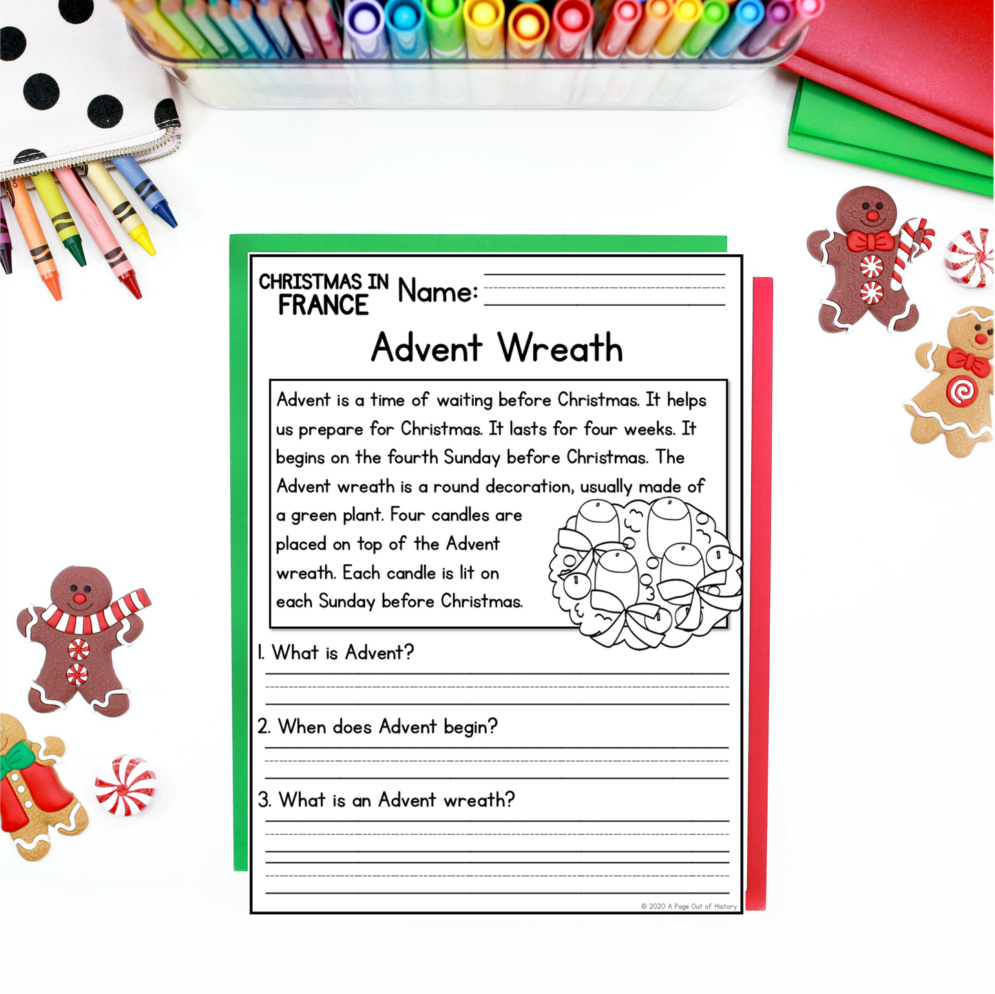 Christmas in France Reading Comprehension Passages + Questions