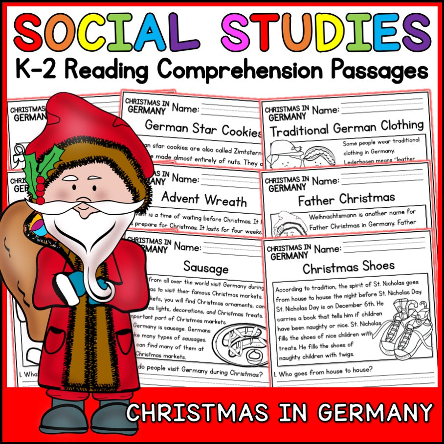 Christmas in Germany Reading Comprehension Passages + Questions