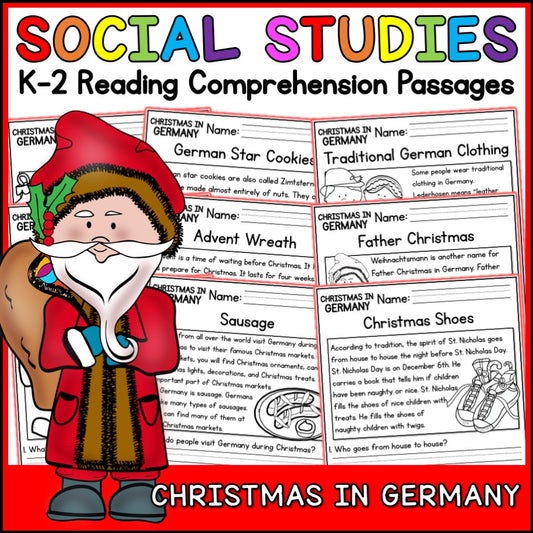 Christmas in Germany Reading Comprehension Passages + Questions