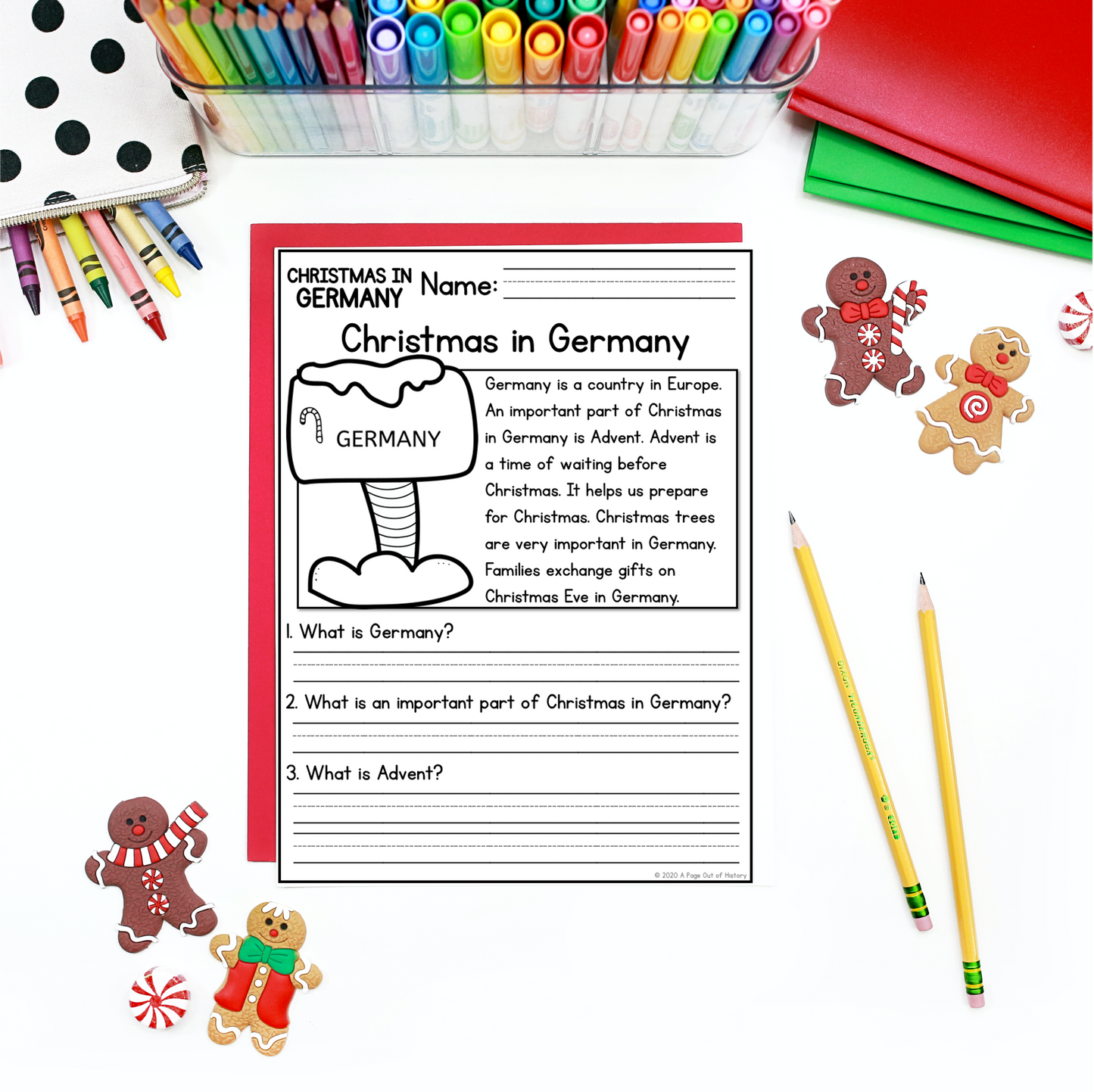 Christmas in Germany Reading Comprehension Passages + Questions