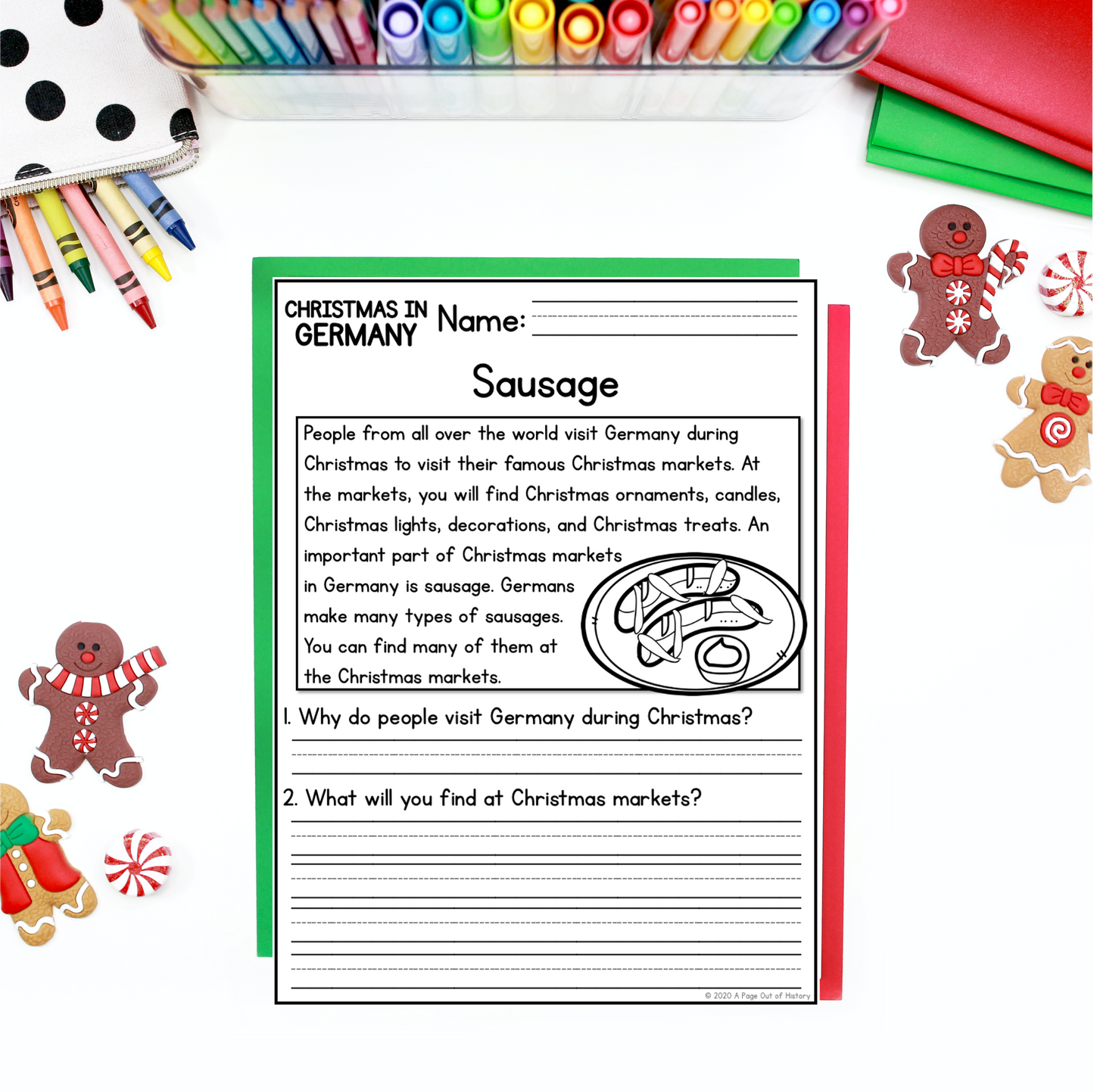 Christmas in Germany Reading Comprehension Passages + Questions