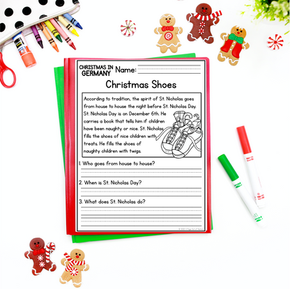 Christmas in Germany Reading Comprehension Passages + Questions