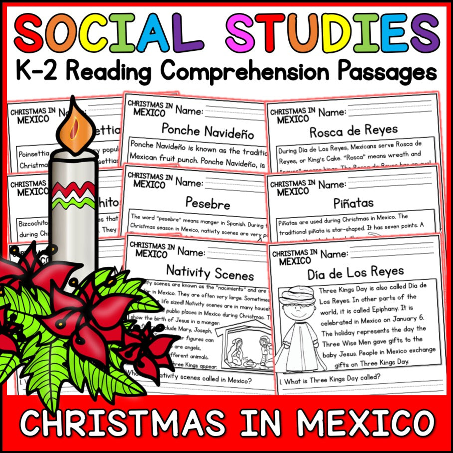 Christmas in Mexico Reading Comprehension Passages + Questions