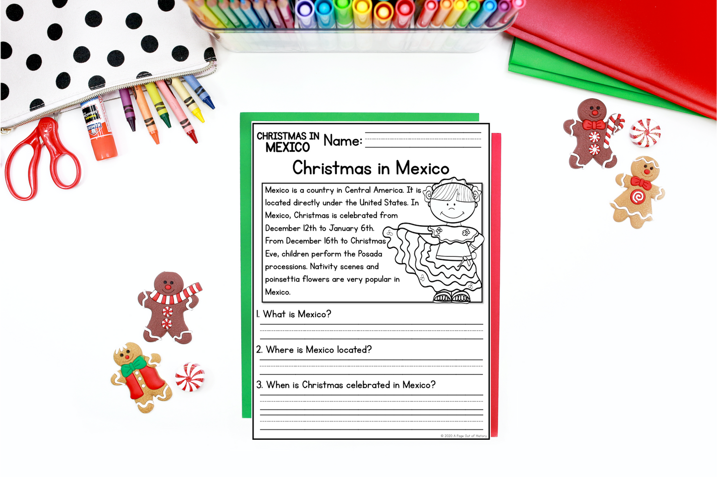 Christmas in Mexico Reading Comprehension Passages + Questions