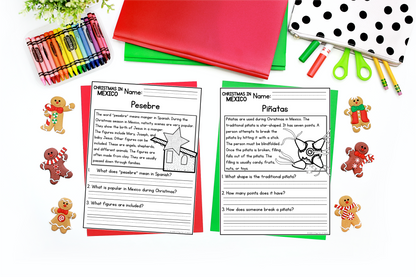 Christmas in Mexico Reading Comprehension Passages + Questions