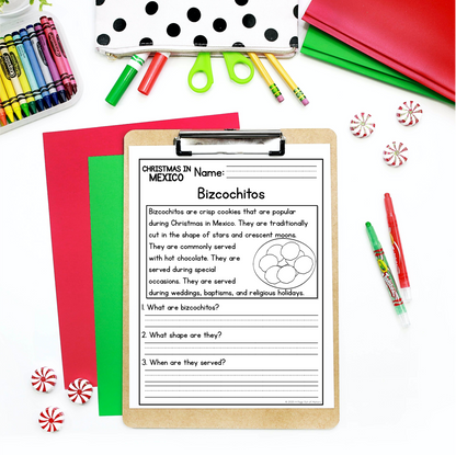 Christmas in Mexico Reading Comprehension Passages + Questions
