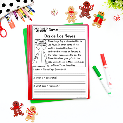 Christmas in Mexico Reading Comprehension Passages + Questions
