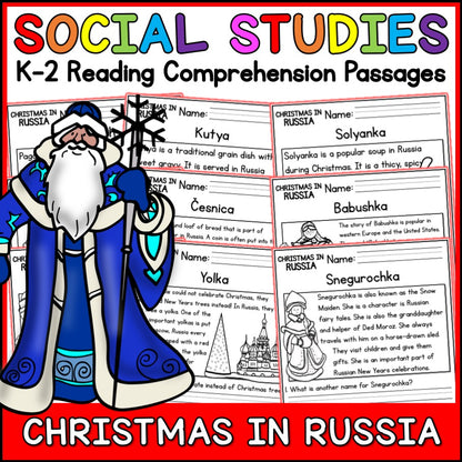 Christmas in Russia Reading Comprehension Passages + Questions