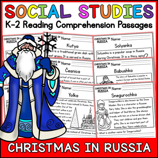 Christmas in Russia Reading Comprehension Passages + Questions