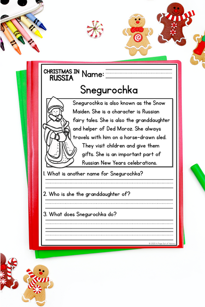 Christmas in Russia Reading Comprehension Passages + Questions
