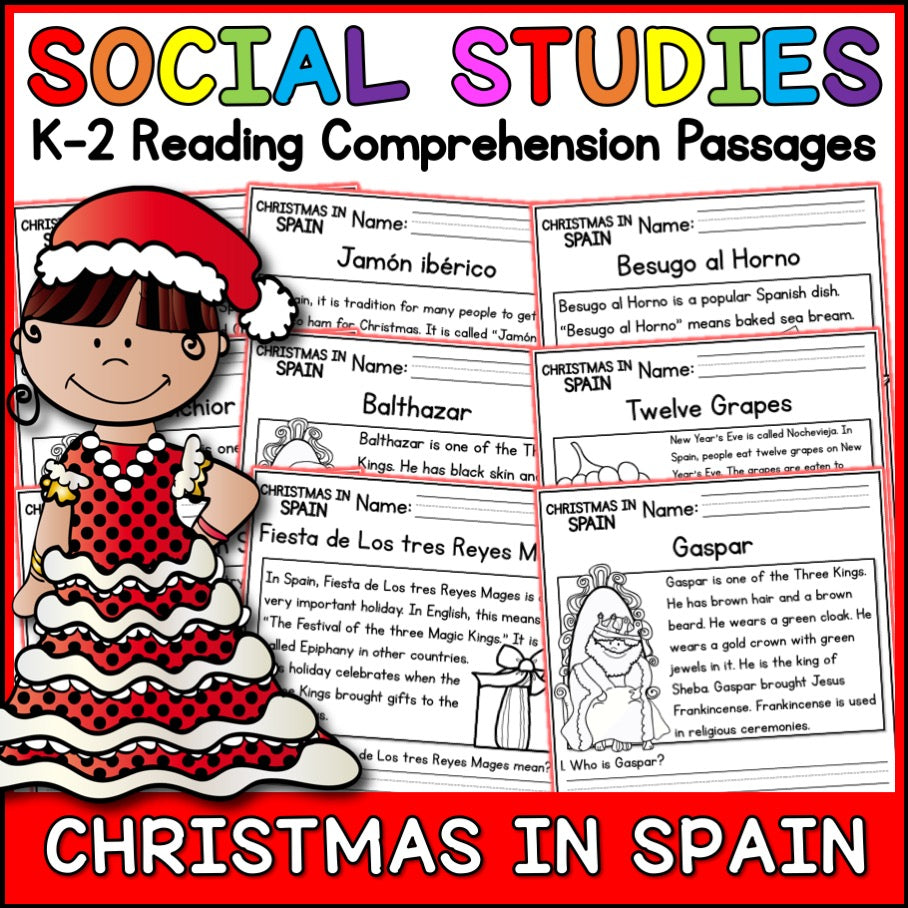Christmas in Spain Reading Comprehension Passages + Questions