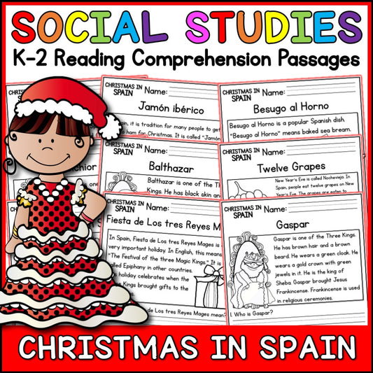 Christmas in Spain Reading Comprehension Passages + Questions