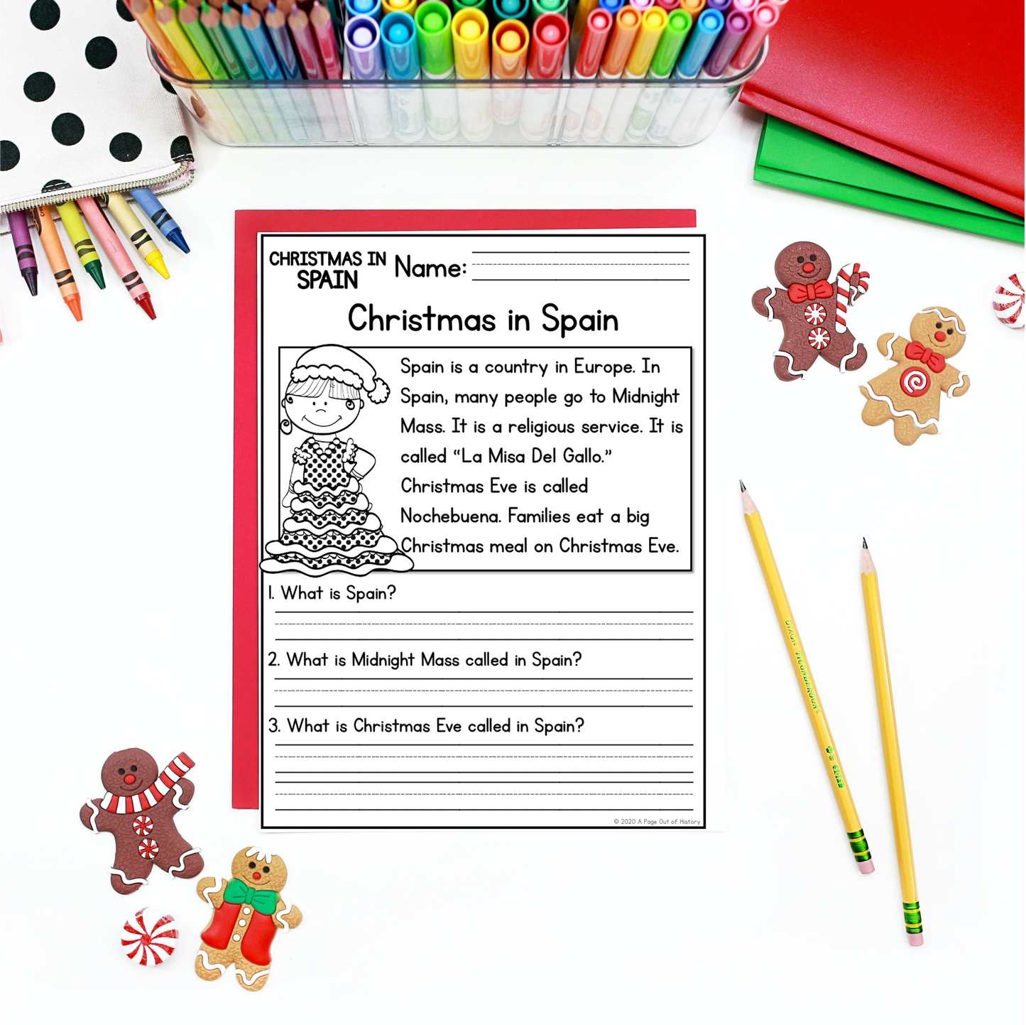 Christmas in Spain Reading Comprehension Passages + Questions
