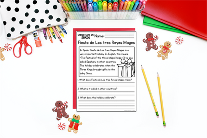 Christmas in Spain Reading Comprehension Passages + Questions