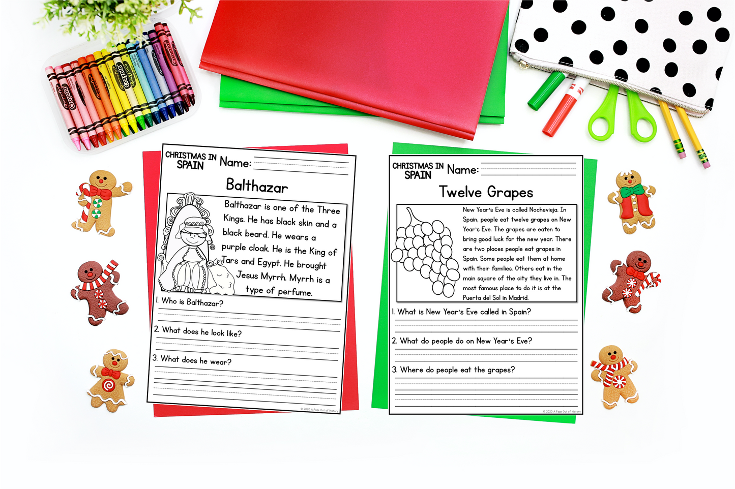 Christmas in Spain Reading Comprehension Passages + Questions