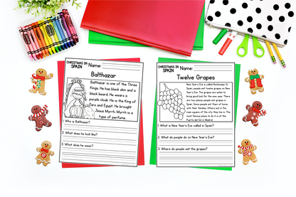 Christmas in Spain Reading Comprehension Passages + Questions