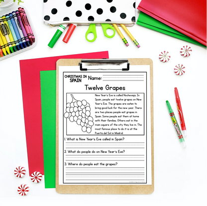 Christmas in Spain Reading Comprehension Passages + Questions