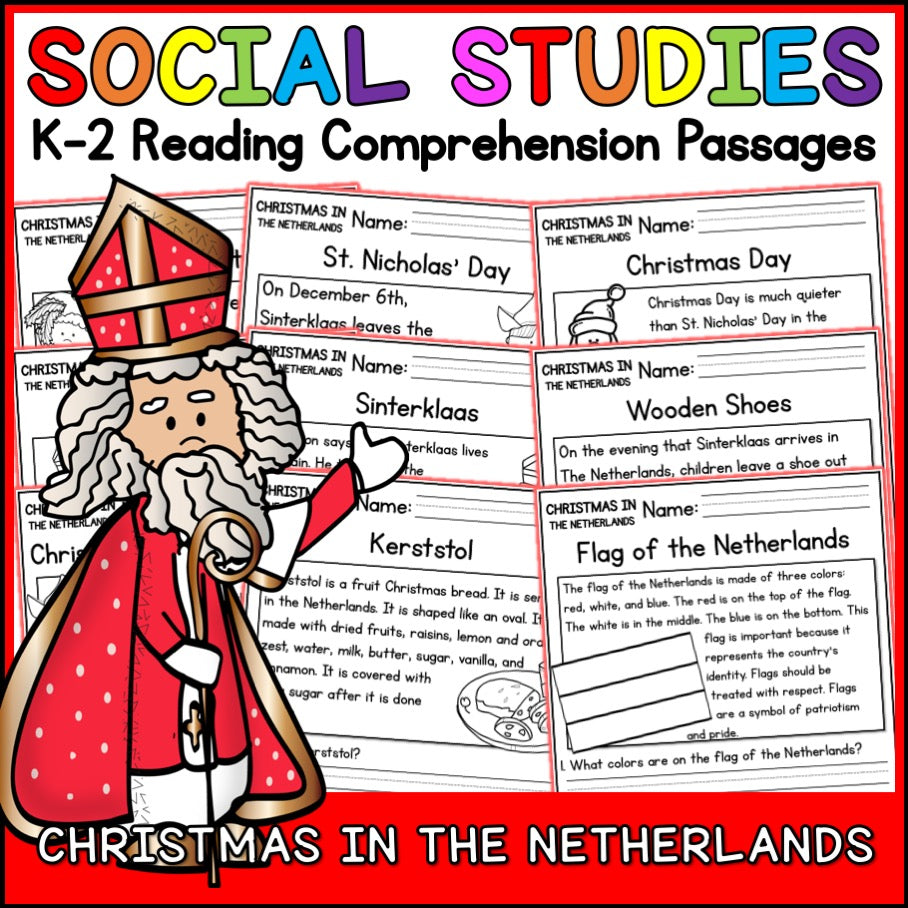 Christmas in the Netherlands Reading Comprehension + Questions