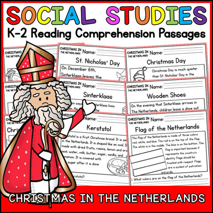 Christmas in the Netherlands Reading Comprehension + Questions