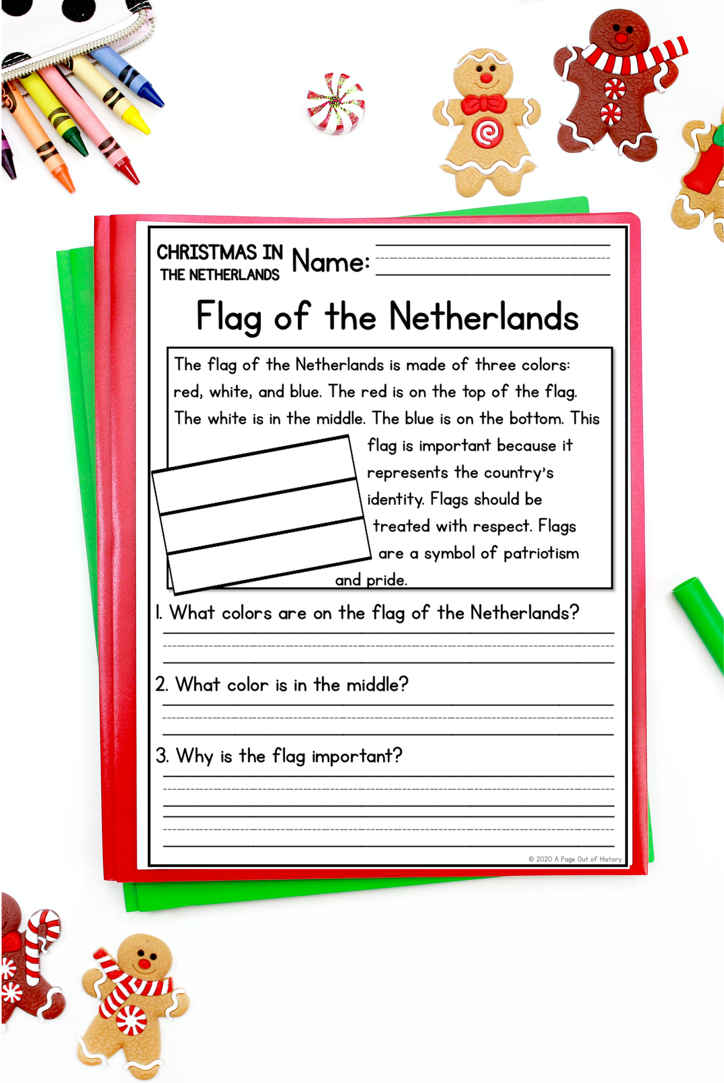 Christmas in the Netherlands Reading Comprehension + Questions