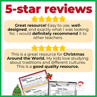 Christmas in the Americas Reading Comprehension Passages + Questions