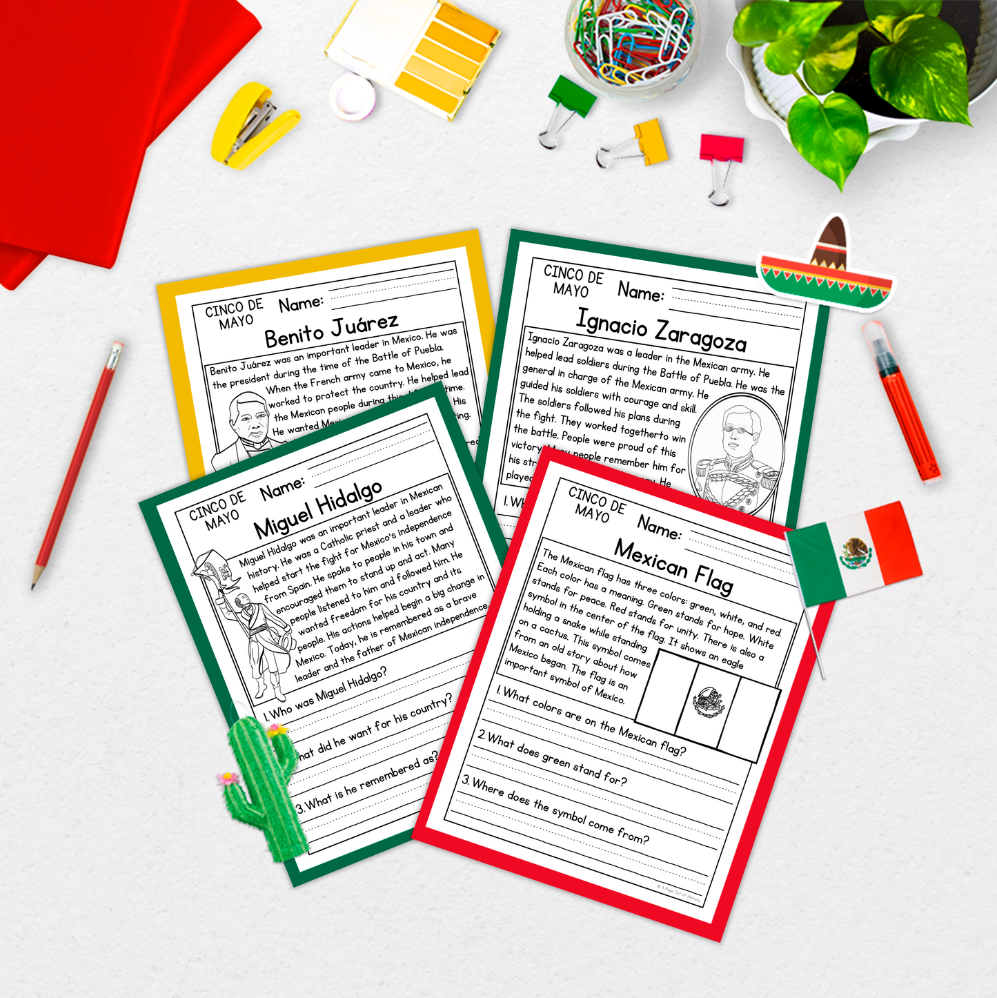 Cinco de Mayo Reading Comprehension Passages + Questions