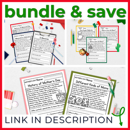 Cinco de Mayo Reading Comprehension Passages + Questions