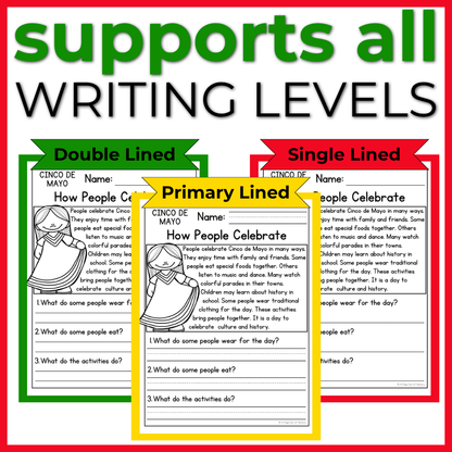Cinco de Mayo Reading Comprehension Passages + Questions