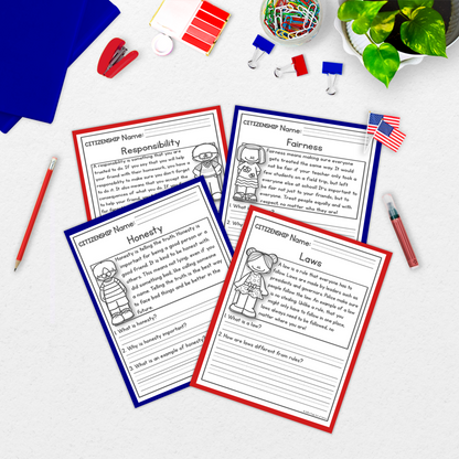 Citizenship Reading Comprehension Passages + Questions