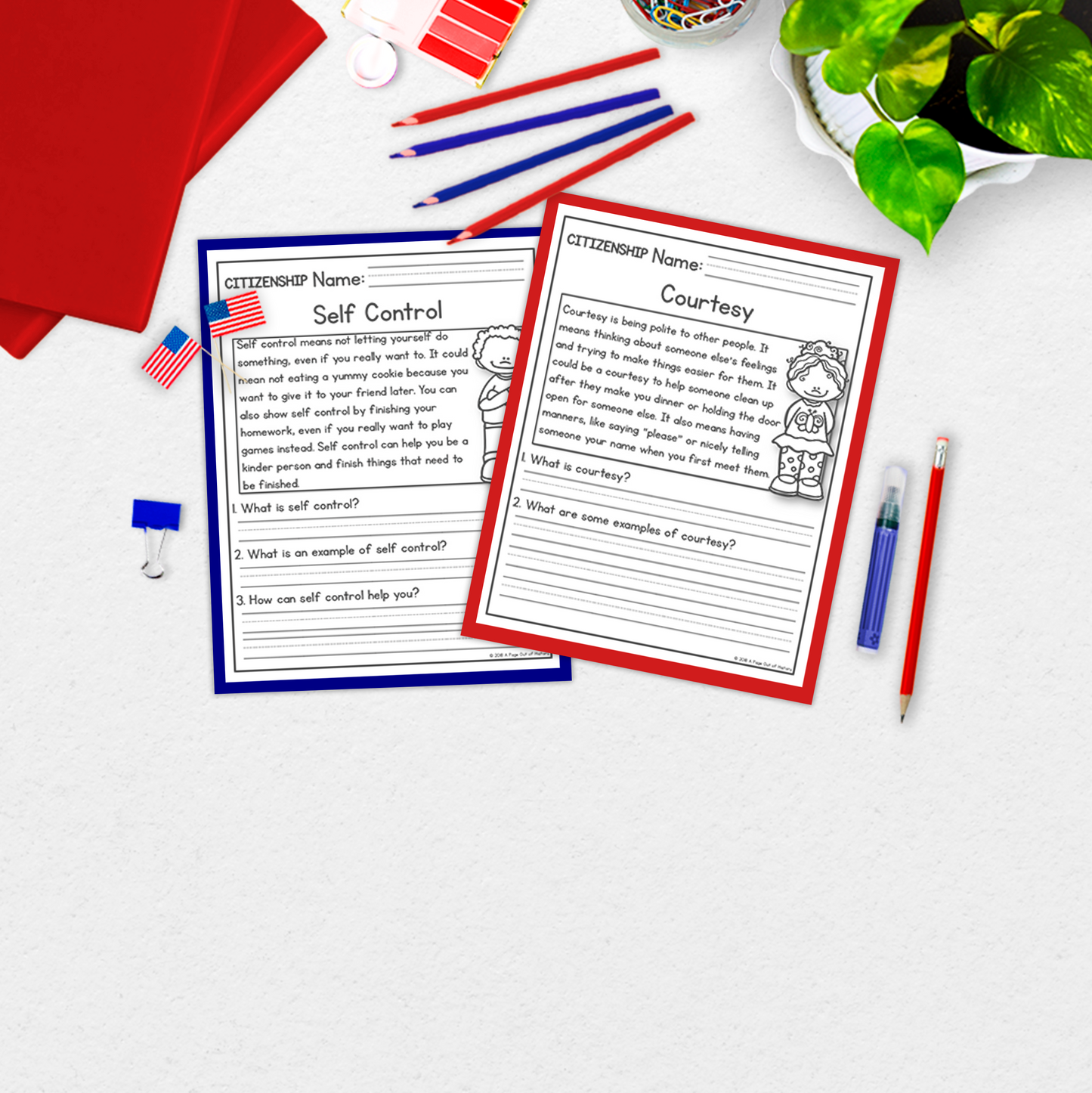 Citizenship Reading Comprehension Passages + Questions