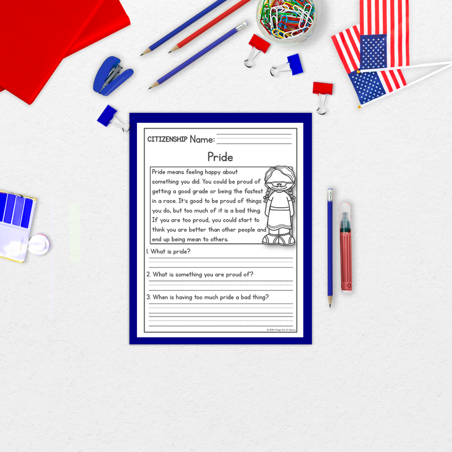 Citizenship Reading Comprehension Passages + Questions