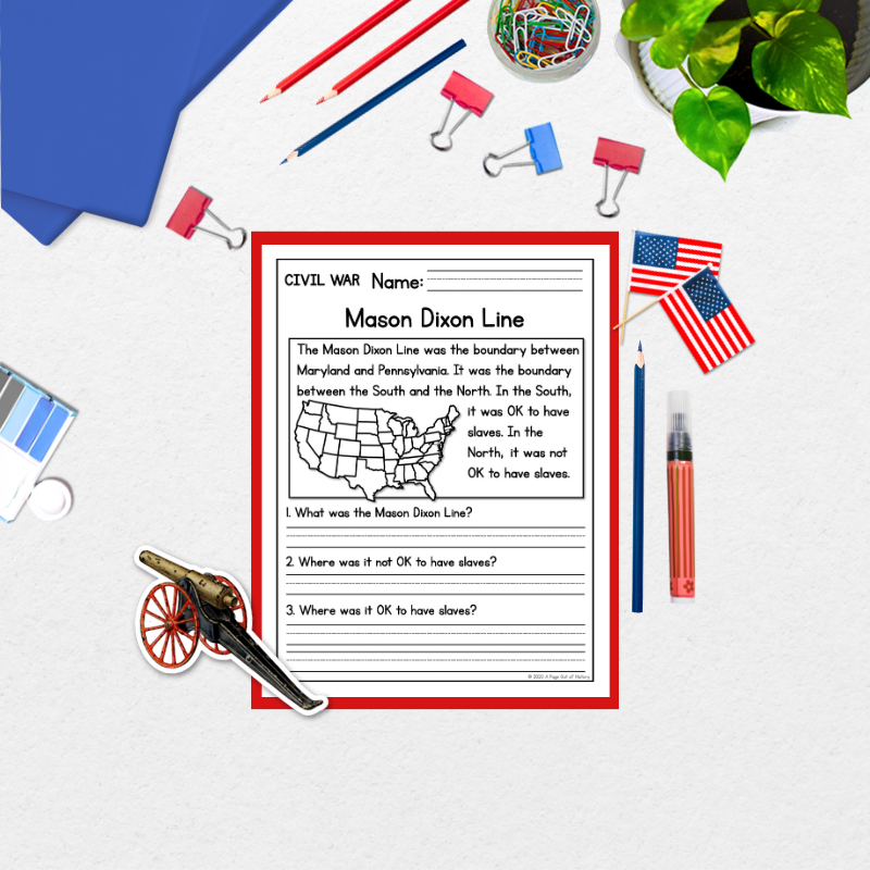 Civil War Reading Comprehension Passages + Questions