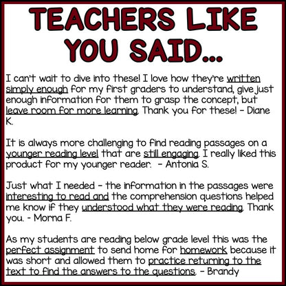 Colonial Farrier Reading Comprehension Passages + Questions