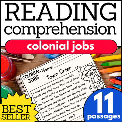 Colonial Jobs Reading Comprehension Passages + Questions