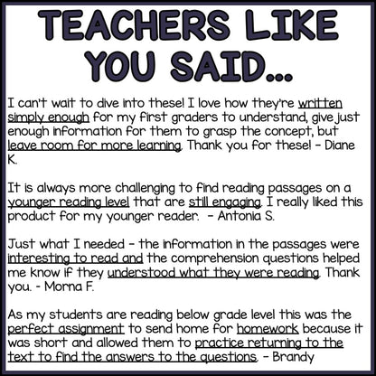 Columbus Day Reading Comprehension Passages + Questions