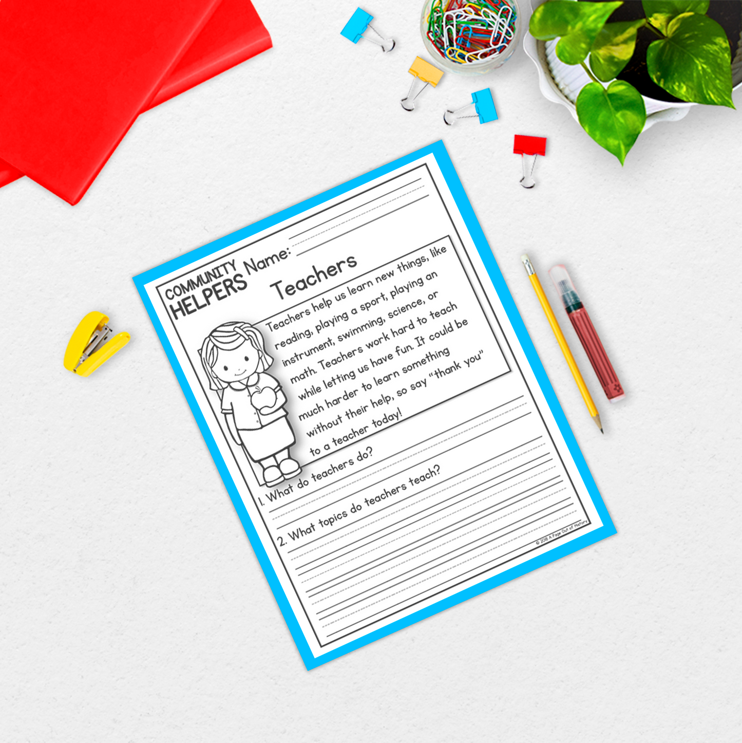 Community Helpers Reading Comprehension Passages + Questions