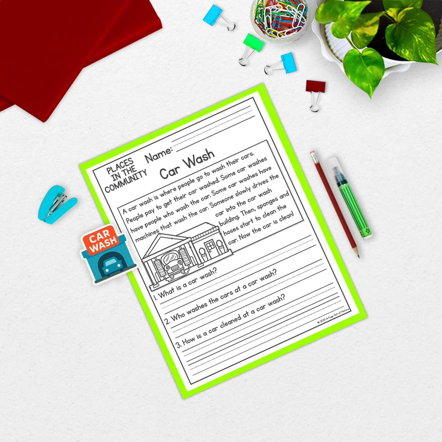 Community Places Reading Comprehension Passages + Questions