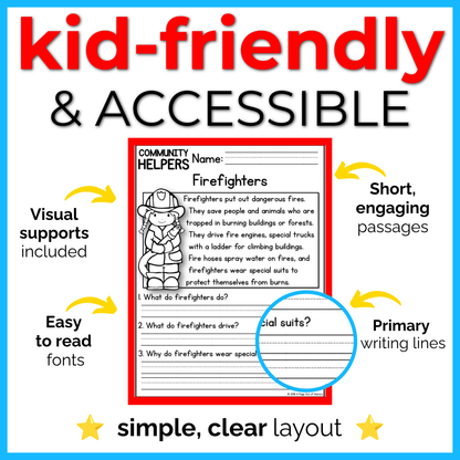 Community & Responsibility Reading Comprehension Passages+Questions