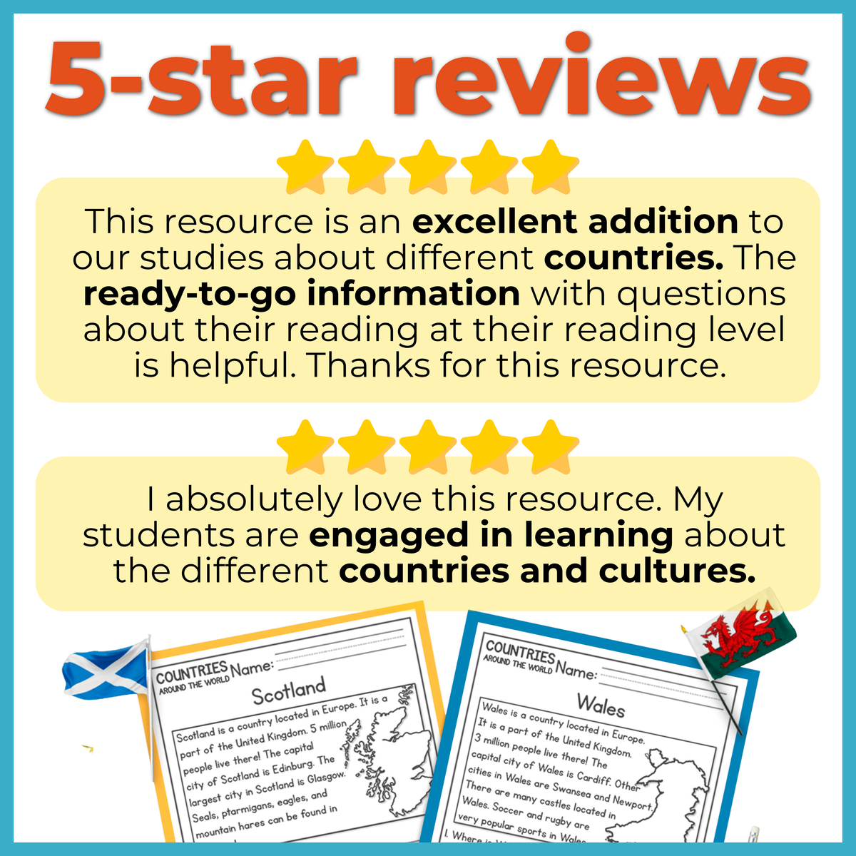 Countries Around the World Reading Comprehension Passages + Questions