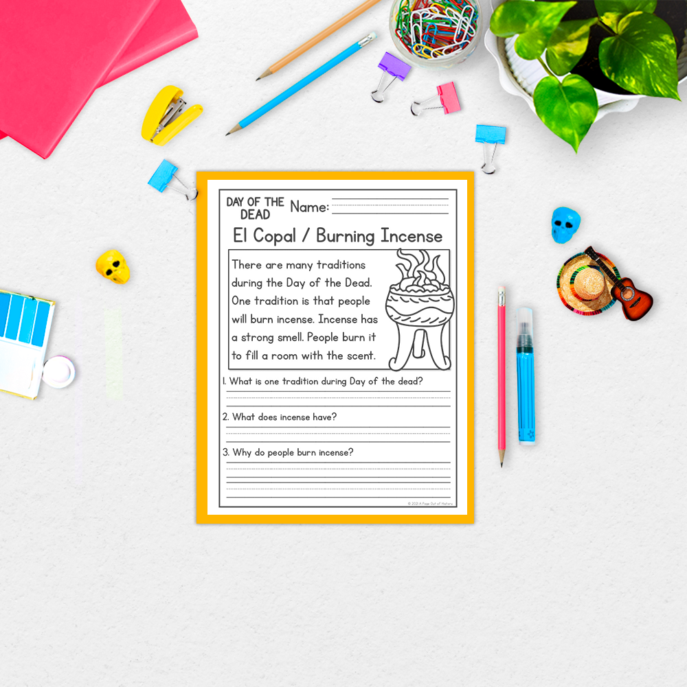 Day of the Dead Dia de los Muertos Reading Comprehension Passages + Questions