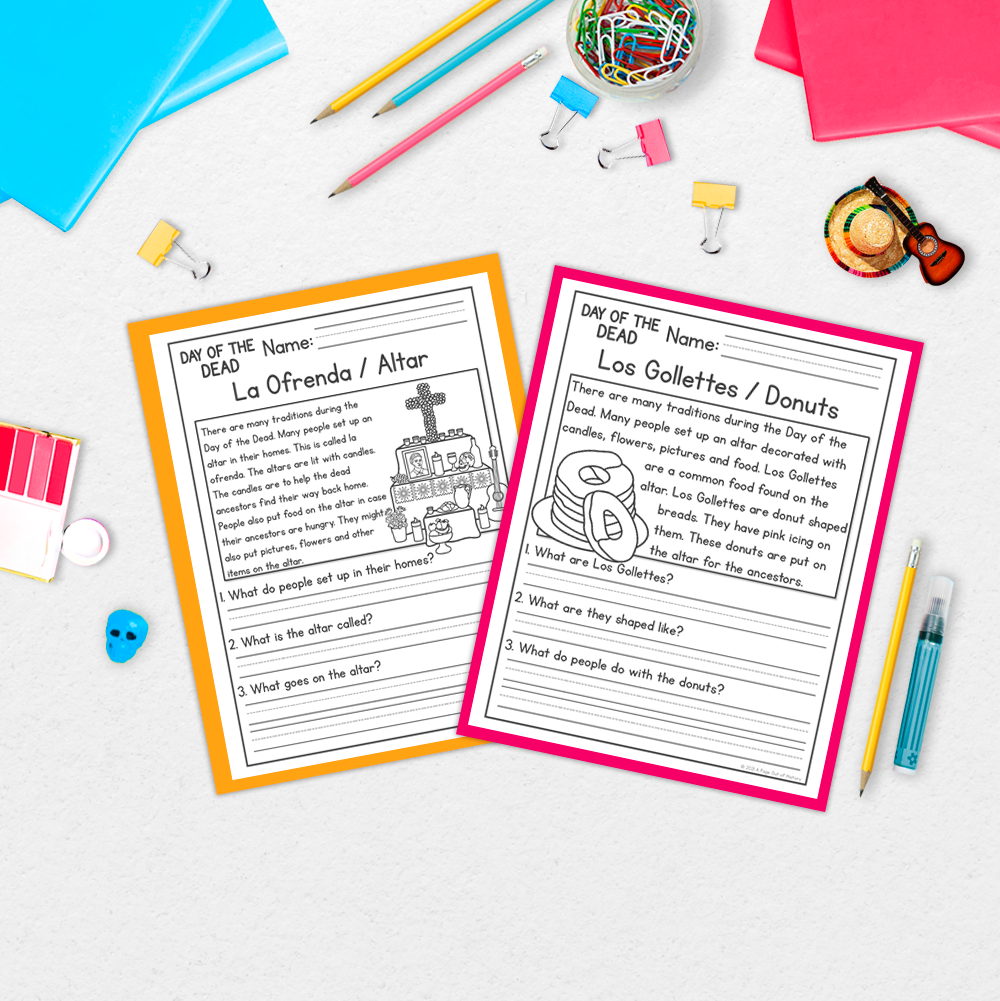 Day of the Dead Dia de los Muertos Reading Comprehension Passages + Questions