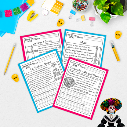 Day of the Dead Dia de los Muertos Reading Comprehension Passages + Questions