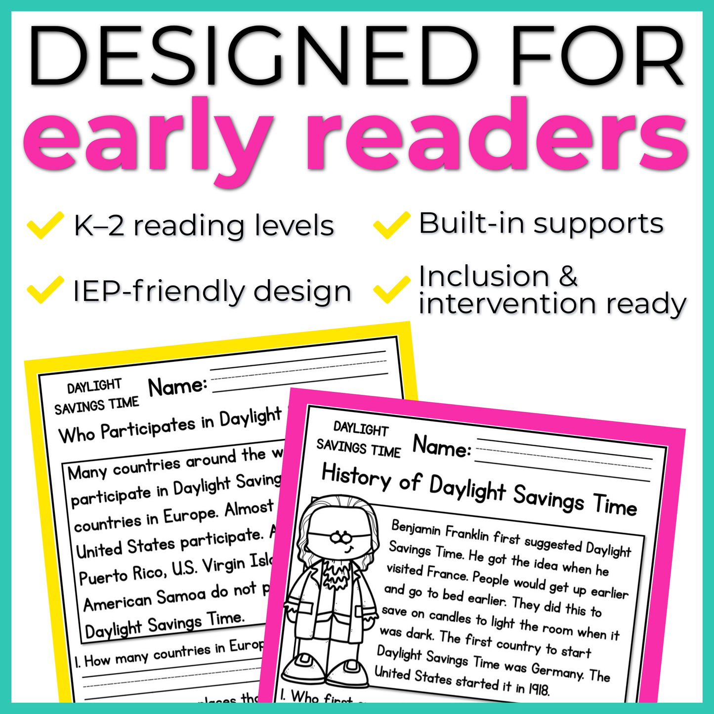 Daylight Savings Time Reading Comprehension Passages + Questions