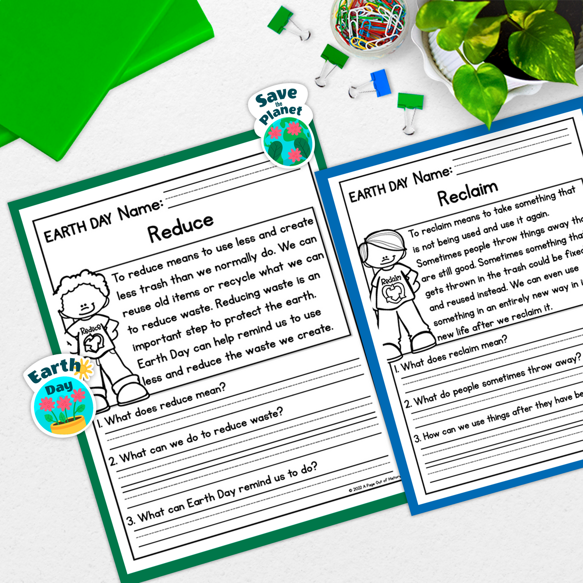 Earth Day Reading Comprehension Passages + Questions