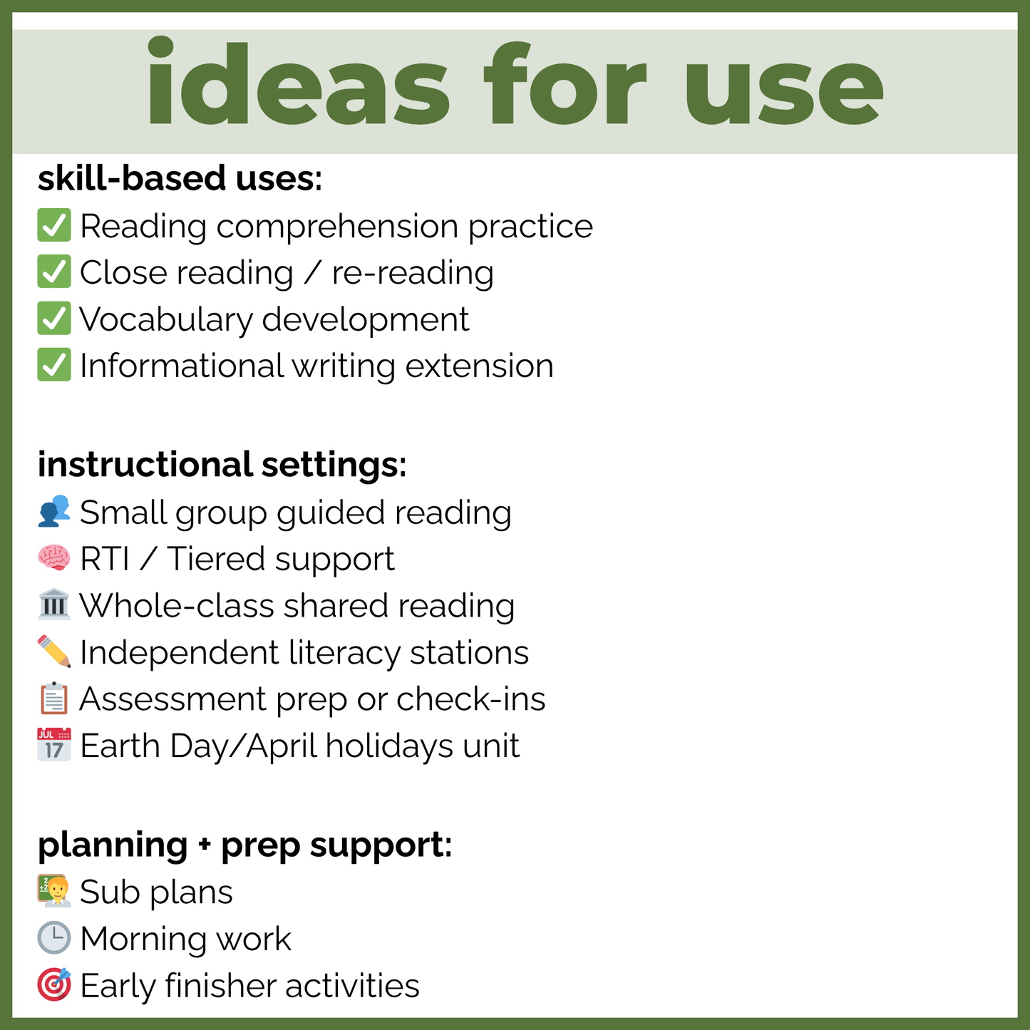 Earth Day Reading Comprehension Passages + Questions