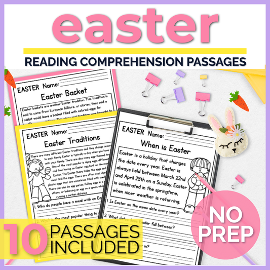 Easter Reading Comprehension Passages + Questions