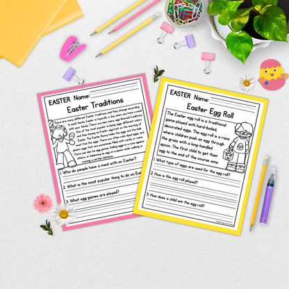 Easter Reading Comprehension Passages + Questions