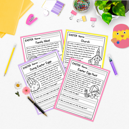 Easter Reading Comprehension Passages + Questions
