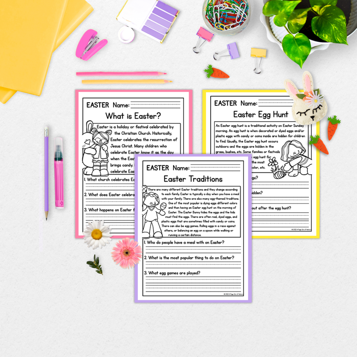 Easter Reading Comprehension Passages + Questions